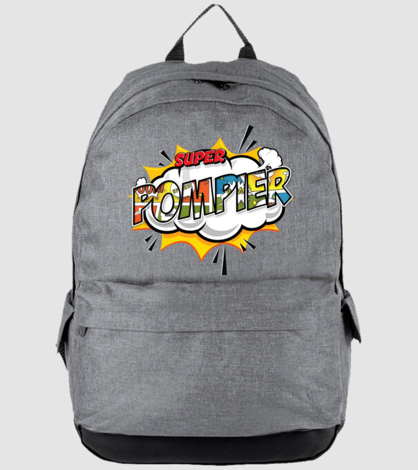 Super Pompier model gri pe tricou