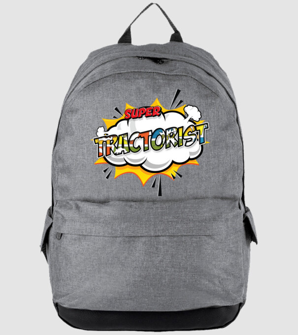 Super Tractorist model gri pe tricou