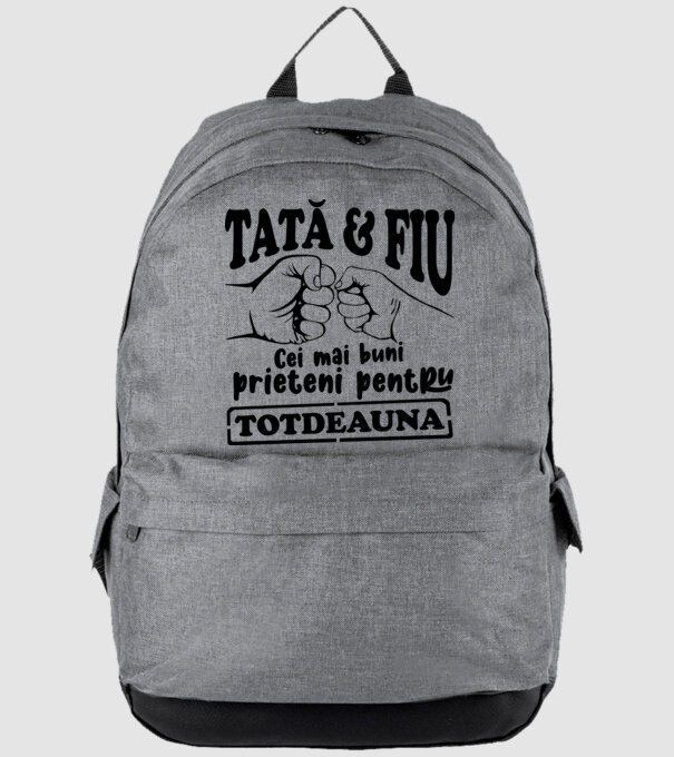 tată & fiu - cei mai buni prieteni pentru totdeauna model gri pe tricou