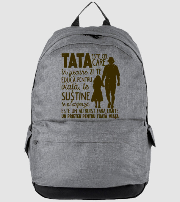 Tata este cel care în fiecare zi te educă pentru viață model gri pe tricou