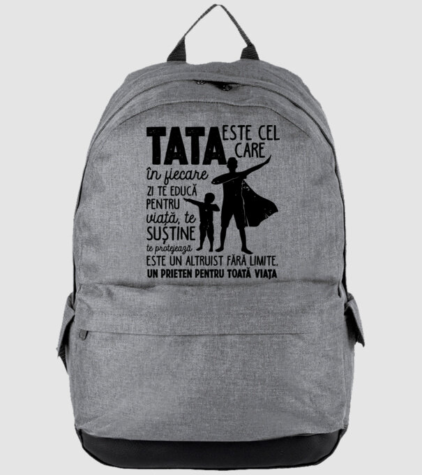 Tata este cel care în fiecare zi te educă pentru viață D5995141 model gri pe tricou