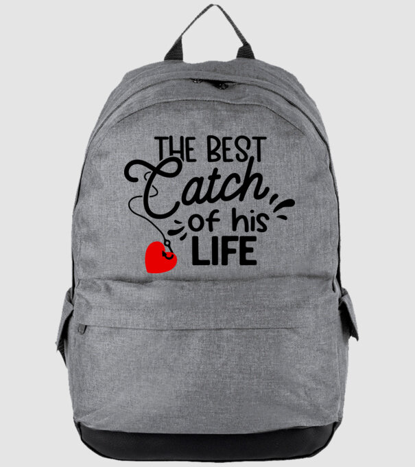 The best catch of his life model gri pe tricou