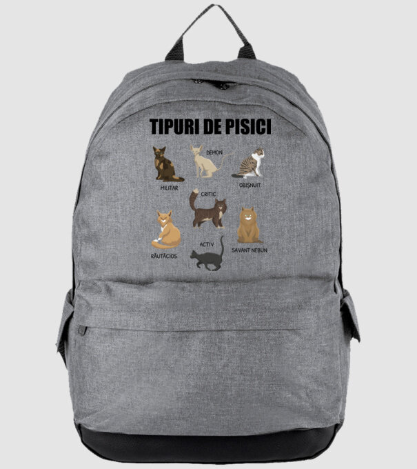 Tipuri de pisici model gri pe tricou
