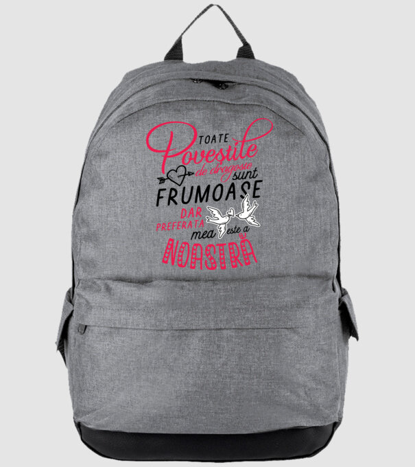 Toate poveștile de dragoste sunt frumoase, dar preferata mea este a noastră model gri pe tricou