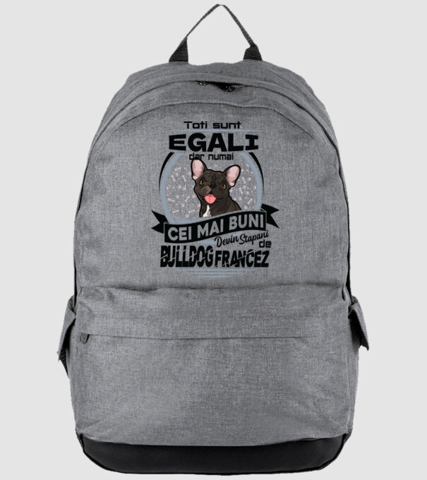 Toți sunt egali, dar numai cei mai buni devin stăpâni de bulldog francez model gri pe tricou