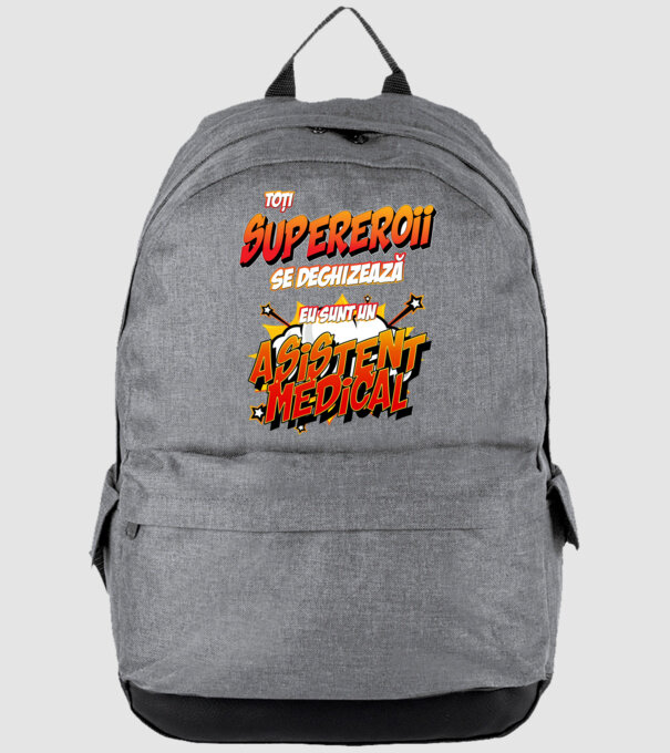 toți supereroii se deghizează, eu sunt un asistent medical/ o asistentă medicală model gri pe tricou
