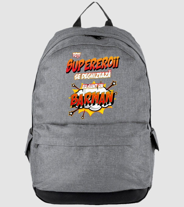 Toți supereroii se deghizează, eu sunt un barman model gri pe tricou