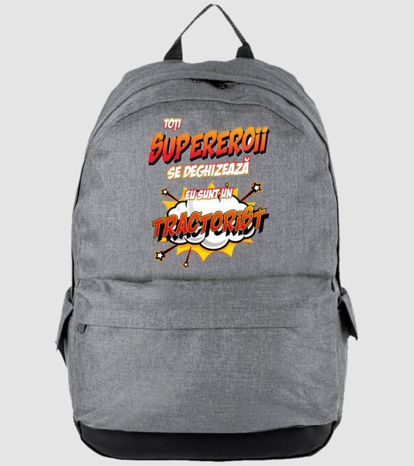 Toți supereroii se deghizează, eu sunt un tractorist model gri pe tricou