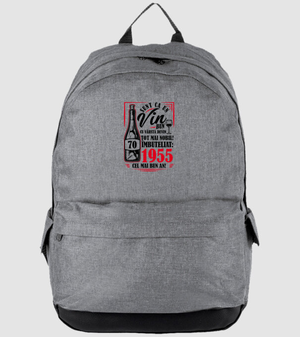 Un Vin Bun 1955 - Alb model gri pe tricou