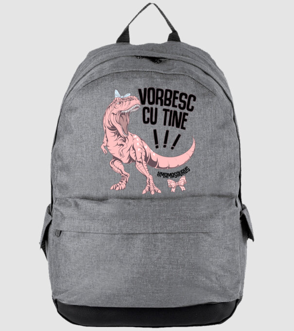 Vorbesc cu tine! #mamasaurus model gri pe tricou
