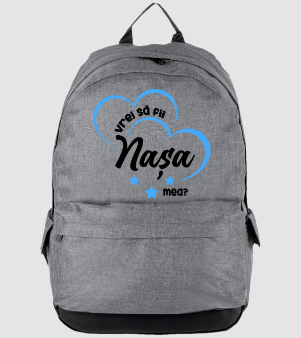 Vrei să fii nașa mea? model gri pe tricou