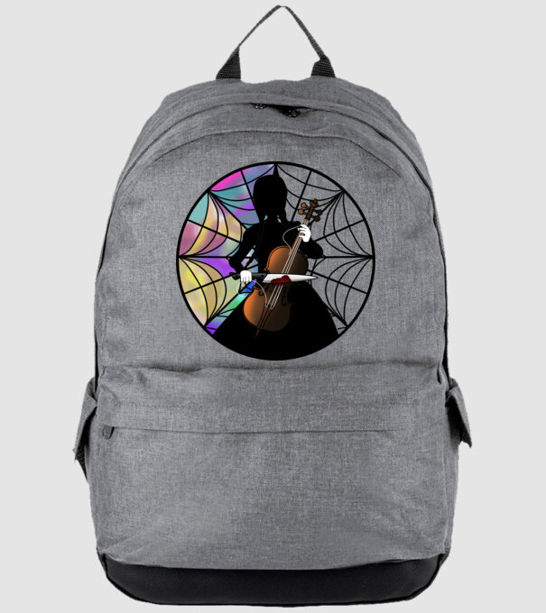 Wednesday Addams Cello - Enid room model gri pe tricou