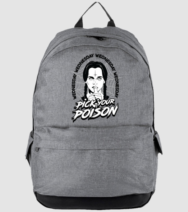 WEDNESDAY Pick your poison model gri pe tricou
