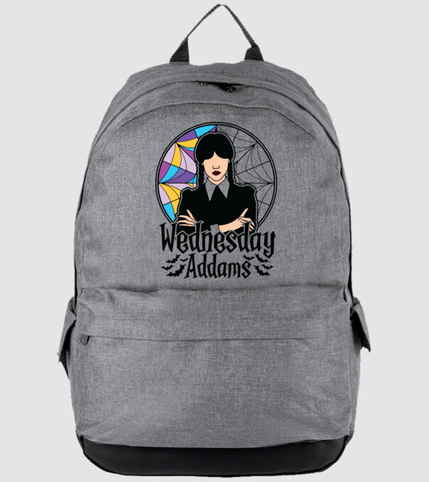 Wednesday Window colorful model gri pe tricou