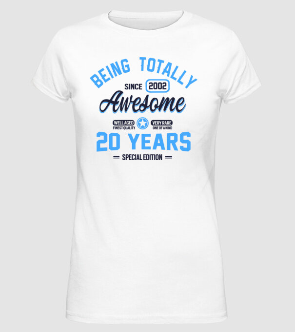 20 years of being totally awesome model alb pe tricou