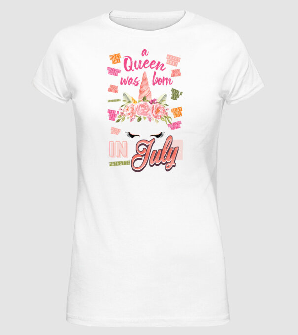 A queen was born in JÚLIUS model alb pe tricou