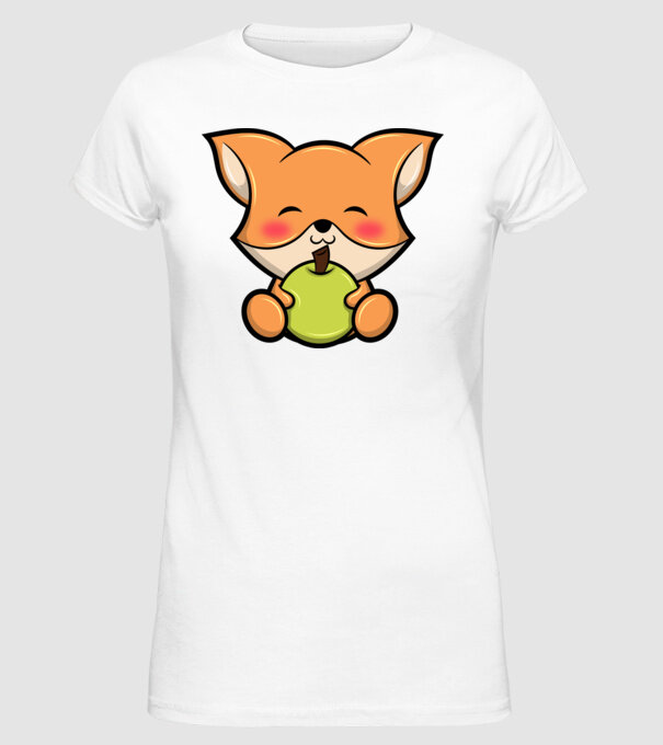 Baby Fox model alb pe tricou