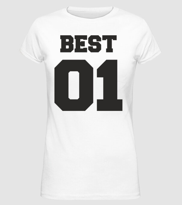 Best 01 model alb pe tricou