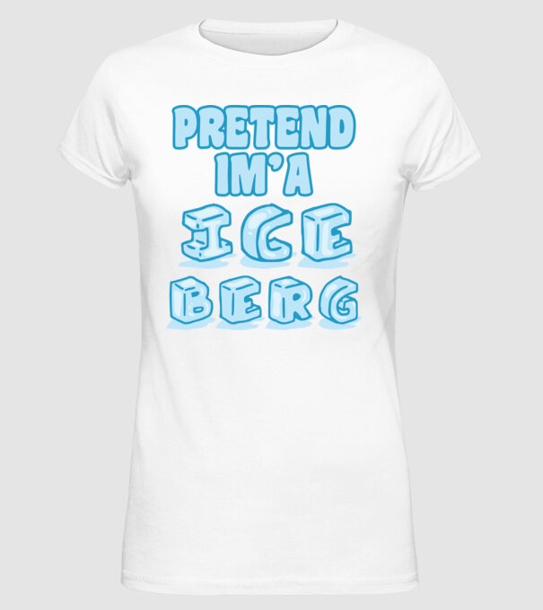 Iceberg carnaval model alb pe tricou