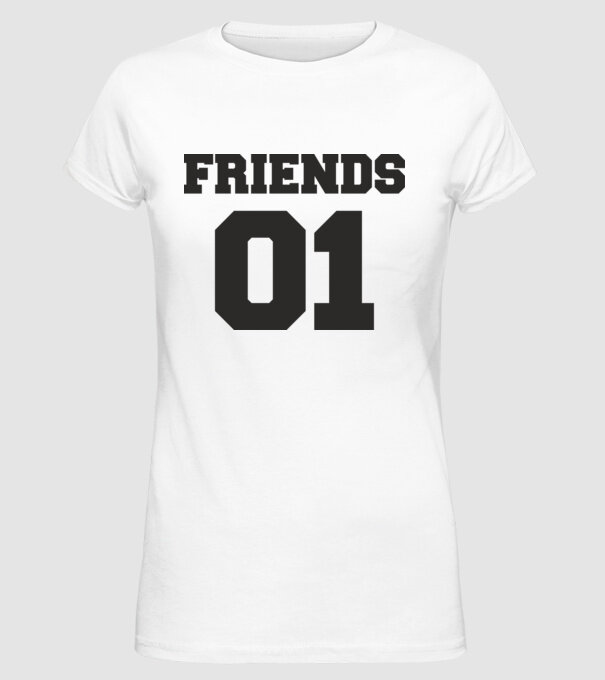 Friends 01 model alb pe tricou