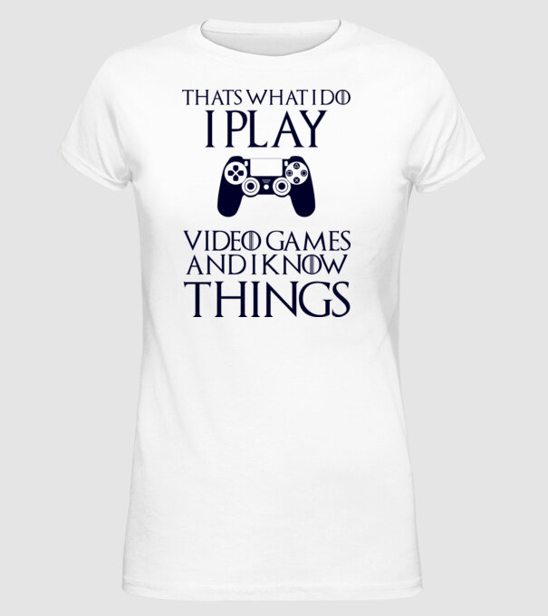 Gaming of Thrones model alb pe tricou