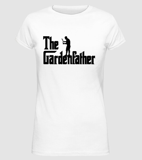 The Gardenfather model alb pe tricou