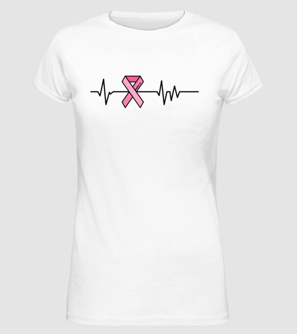 Heartbeat faith model alb pe tricou
