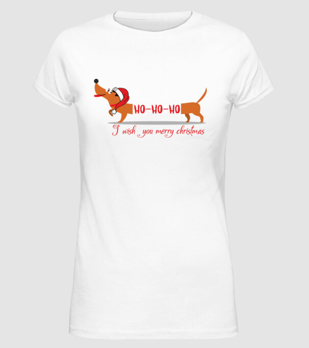 HoHoHo model alb pe tricou