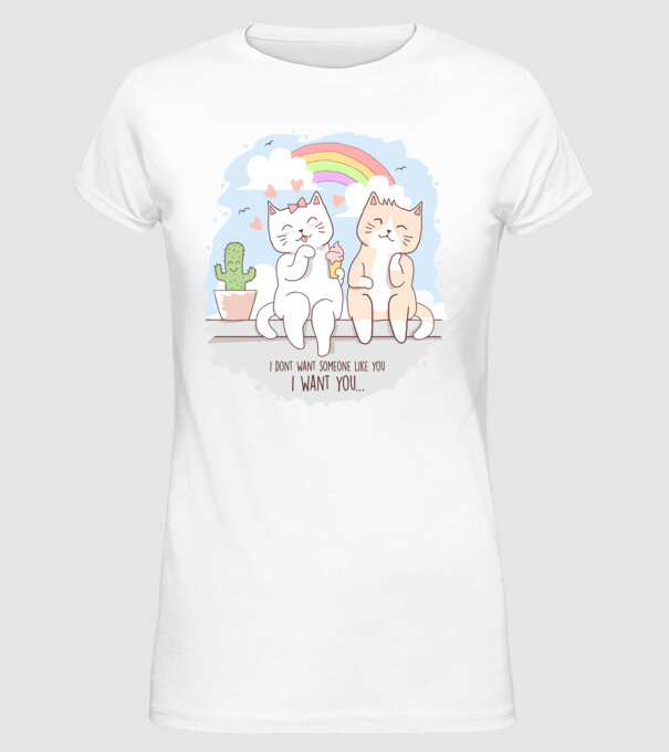 i dont want someone like you model alb pe tricou