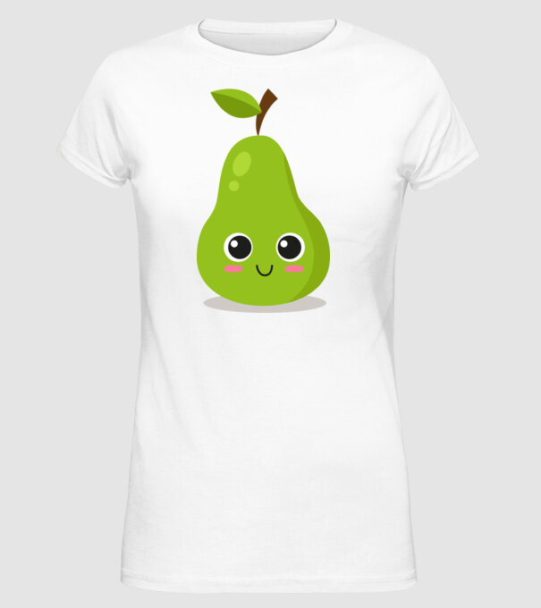 Pere model alb pe tricou