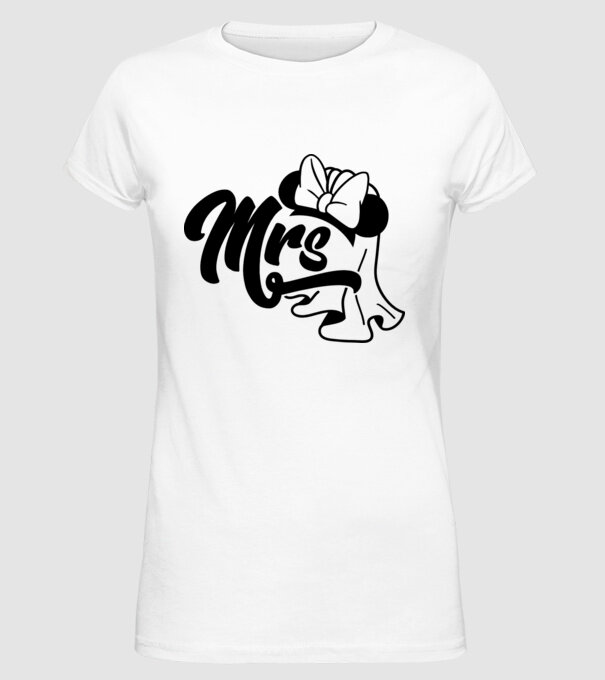 Mrs Mouse model alb pe tricou