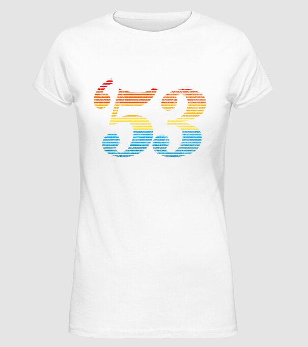 Retro Birthday 1953 model alb pe tricou