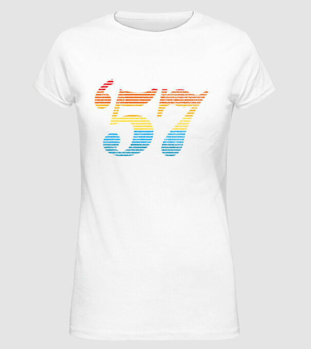 Retro Birthday 1957 model alb pe tricou