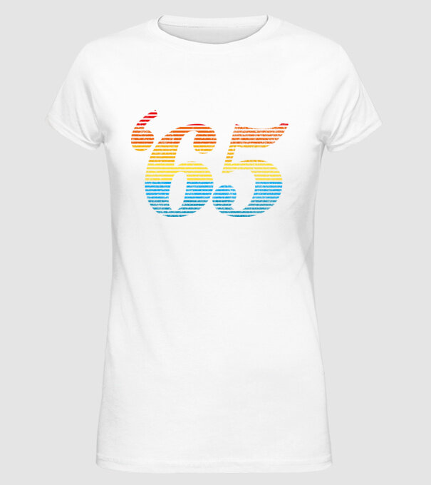 Retro Birthday 1965 model alb pe tricou