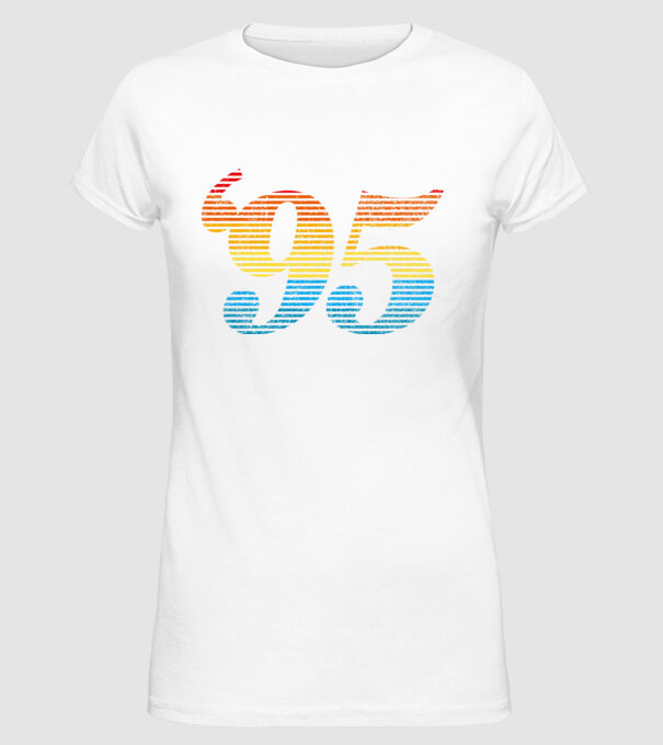 Retro Birthday 1995 model alb pe tricou