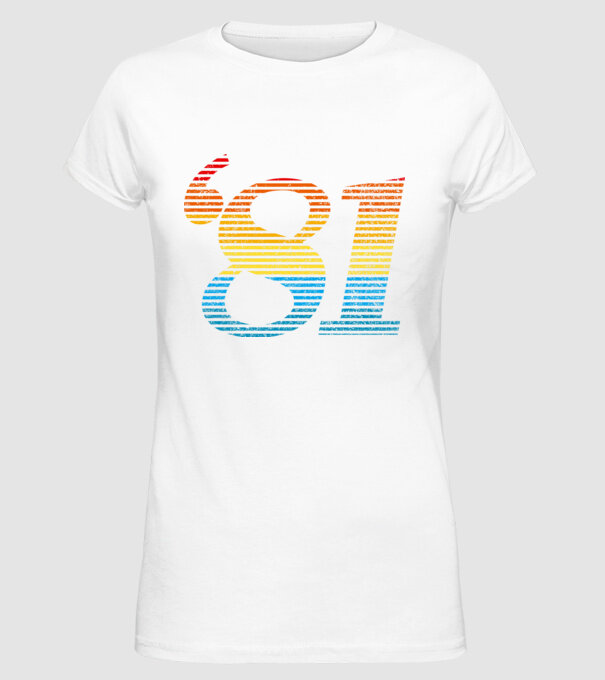 Retro Birthday 1981 model alb pe tricou