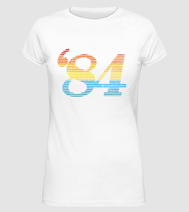 Retro Birthday 1984 model alb pe tricou