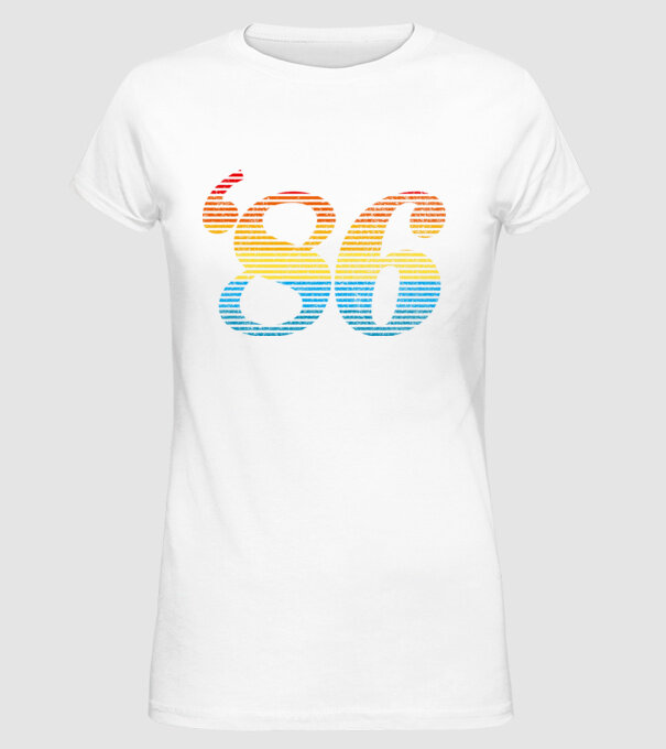 Retro Birthday 1986 model alb pe tricou