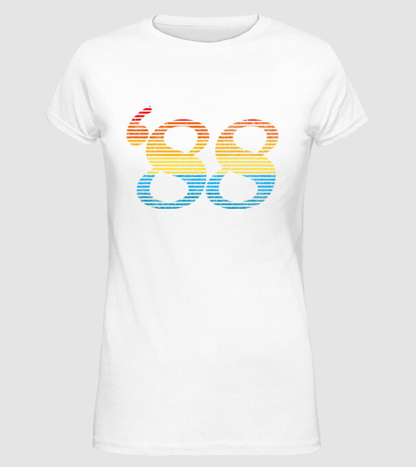 Retro Birthday 1988 model alb pe tricou
