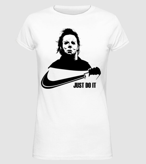 Serial killer model alb pe tricou