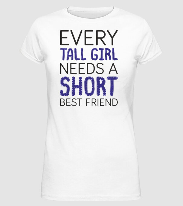 Short Freind model alb pe tricou