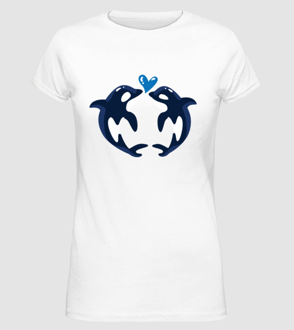 BALENE ÎNDRĂGOSTITE model alb pe tricou