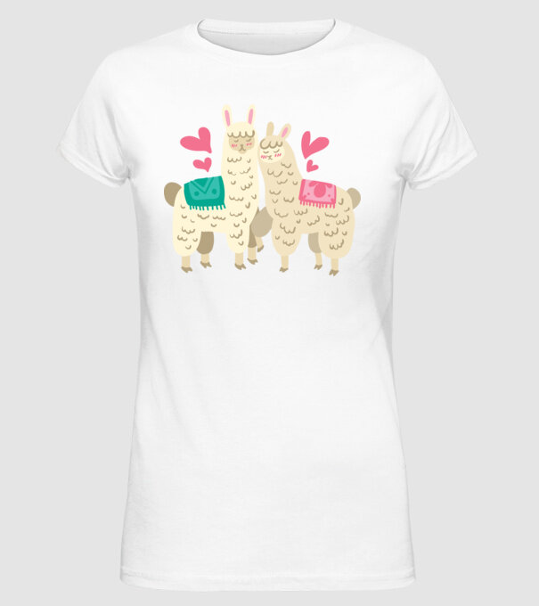 LAME ÎNDRĂGOSTITE model alb pe tricou