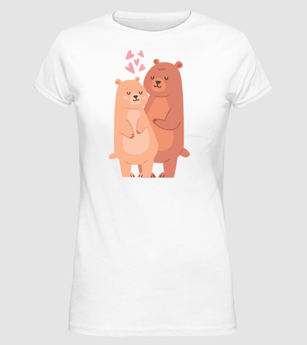 URȘI ÎNDRĂGOSTIȚI model alb pe tricou