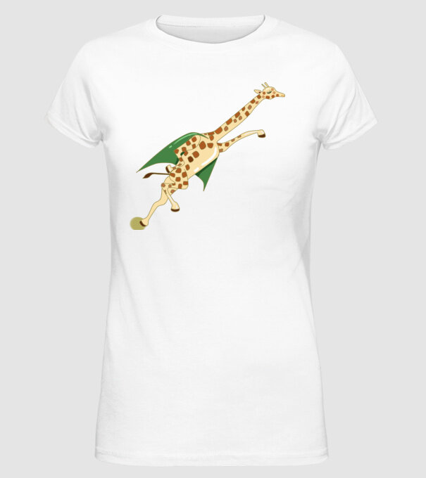 Girafă Super model alb pe tricou