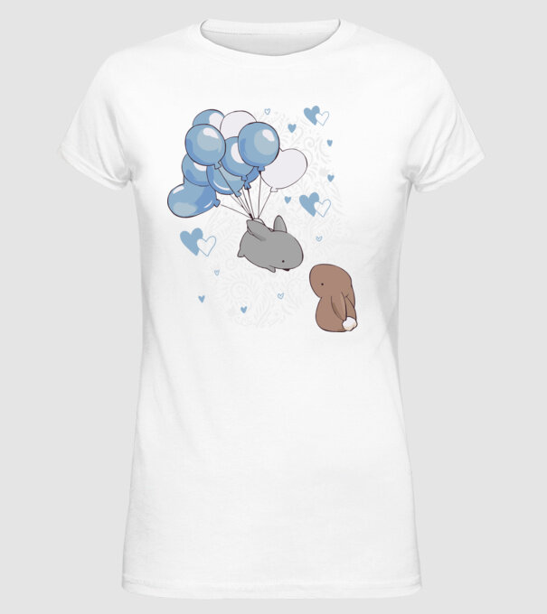 Tu ești melodia inimii mele iepurași model alb pe tricou