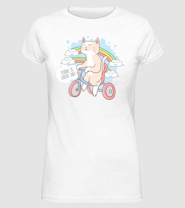 Today is a great day model alb pe tricou