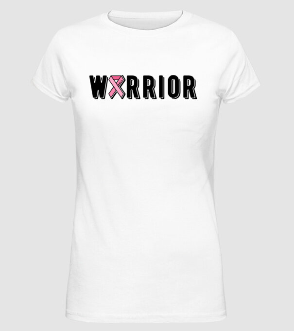 Warrior model alb pe tricou