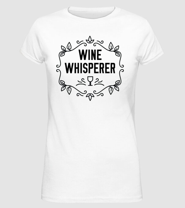 Wine tasting team Wine Whisperer model alb pe tricou