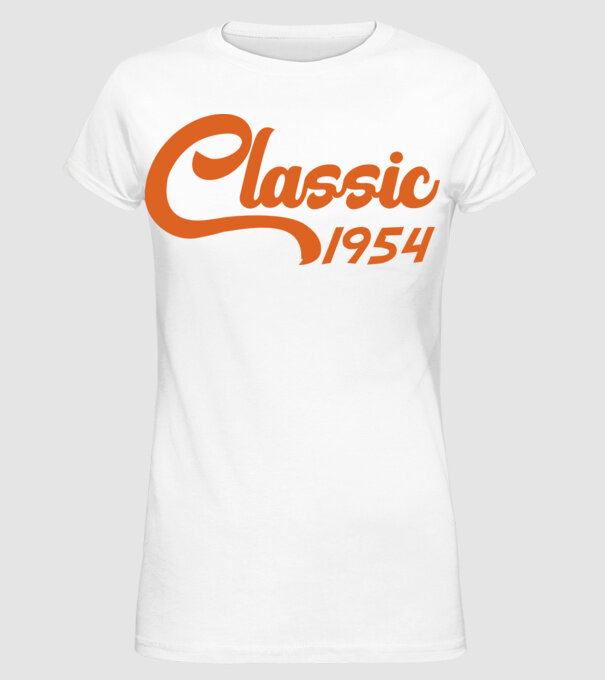 1954 Classic model alb pe tricou